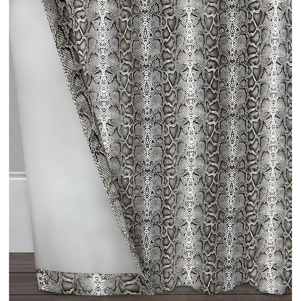 Woven Trends Blackout Window Curtain Panel with Snake Skin Pattern for Living